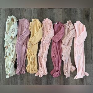 EUC- Baby Girl 6/9M, 9M Pajama lot- Sterling Baby, Cloud Island, Carter’s